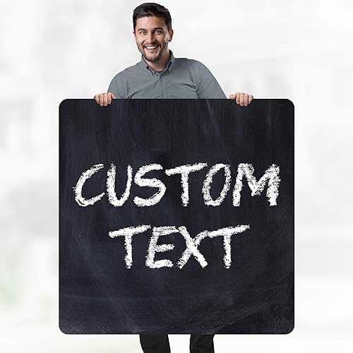 Miniatura 679 de My Sign Center - Letrero personalizado, 11 colores de fuente, 13 estilos de fuente, 4 opciones de agujero, 22 tamaños, 8 x 32 pulgadas, sin óxido,