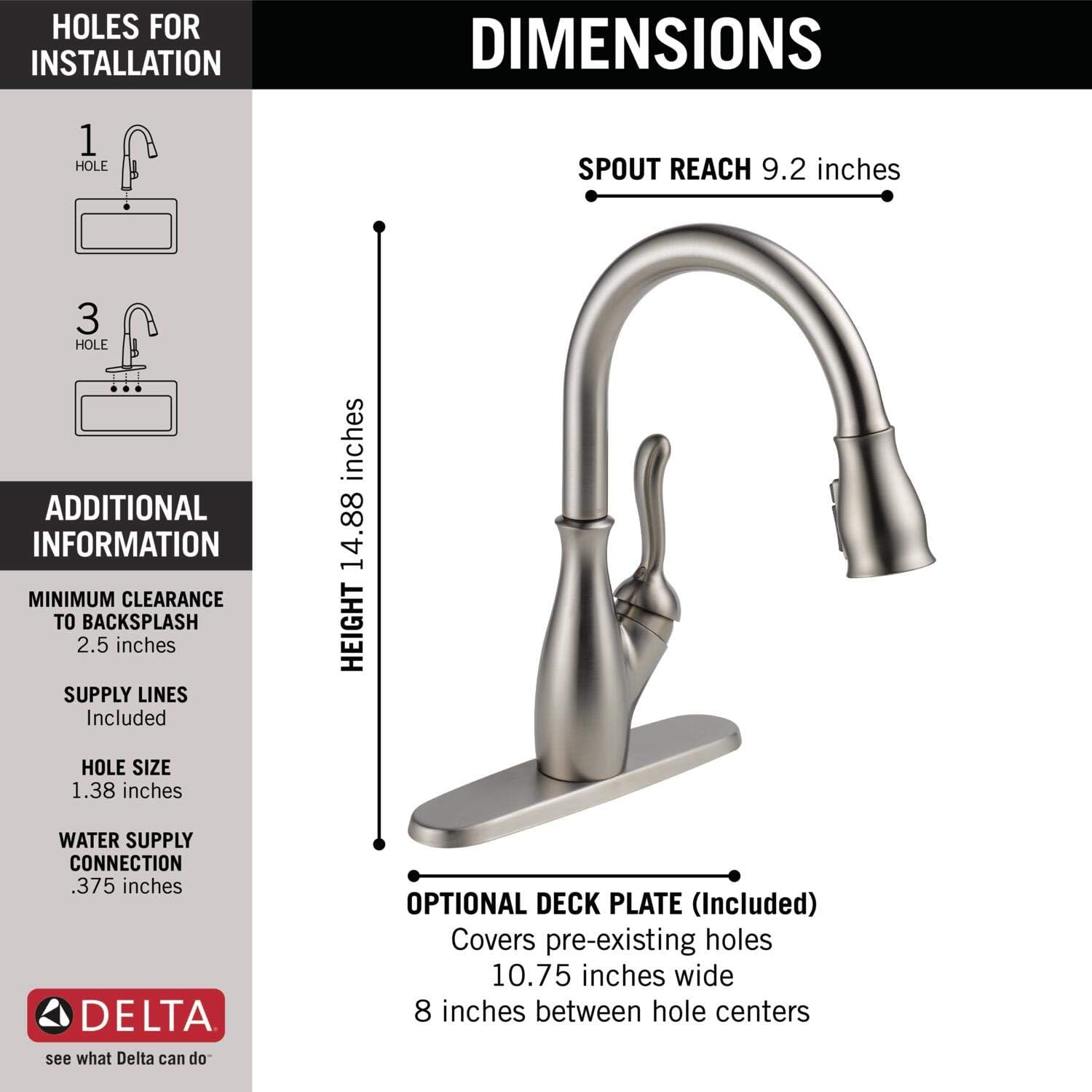 Lіmіtеd Dіѕсоunt Delta Faucet Leland Brushed Nickel Kitchen Faucet, Kitchen Faucets with Pull Down Sprayer, Kitchen Sink Faucet, Faucet for Kitchen Sink, Magnetic Docking Spray Head, SpotShield Stainless 9178-SP-DST 60% оƒƒ Dіѕсоunt Delta Faucet Leland Brushed Nickel Kitchen Faucet, Kitchen Faucets with Pull Down Sprayer, Kitchen Sink Faucet, Faucet for Kitchen Sink, Magnetic Docking Spray Head, SpotShield Stainless 9178-SP-DST