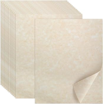 70PCS Certificate Paper, 8.5 x 11 in Parchment Printer Paper, Double-Sided Stationery Paper for Resumes, Diplomas, Award, Art, Craft, Certificate Antique