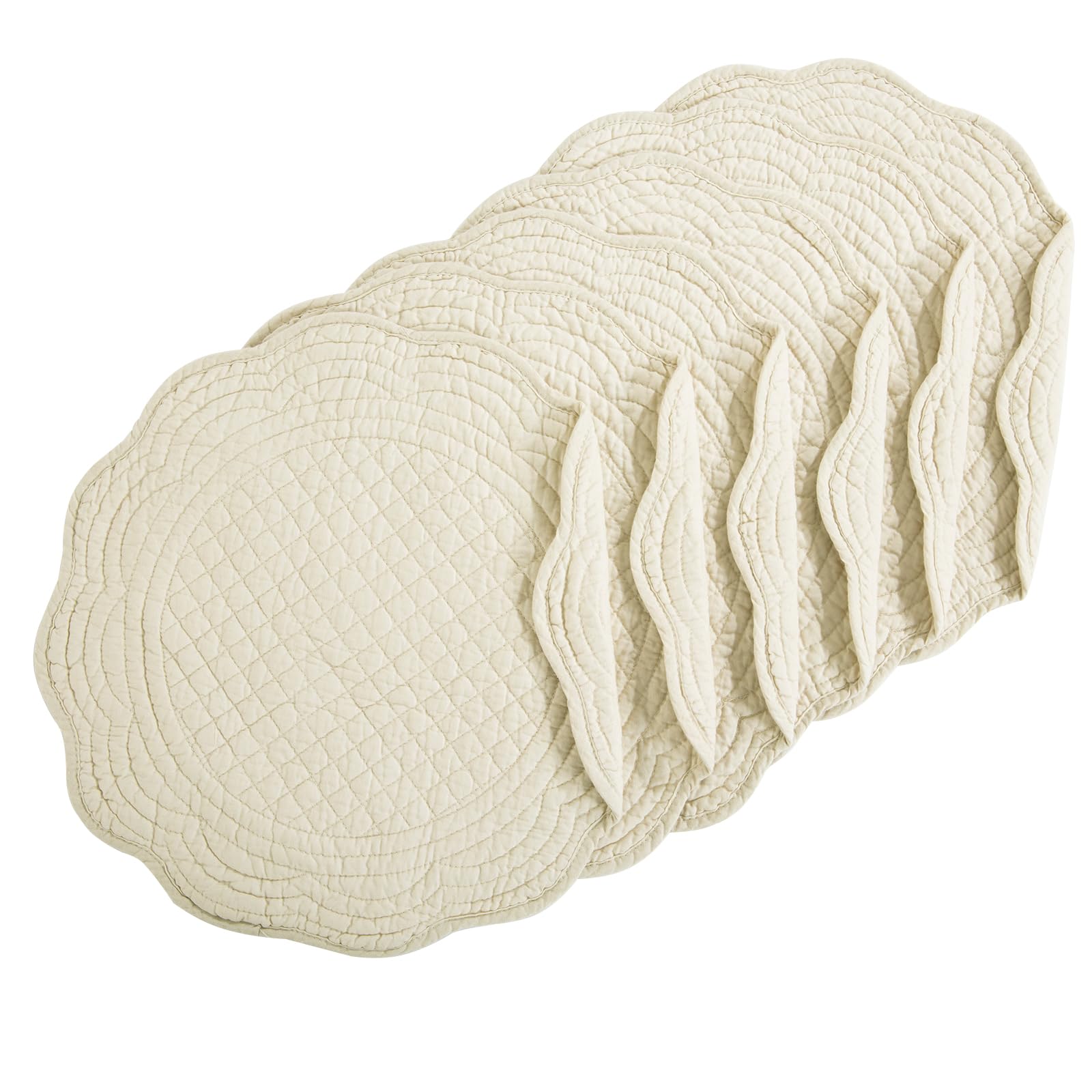 HOMBYS Quilted Placemats Set of 6