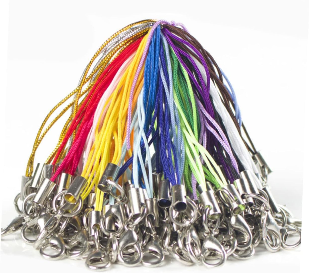 TEHAUX 300pcs Phone Lanyard Charm Straps Lobster Clasp Cell Phone Straps Lariat Cord Keychain Diy Accessory