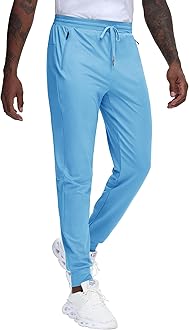 JWM Regular/Tall Mens Athletic Joggers Pants Long Inseam Tapered Sweatpant Workout Running Gym Training with 3 Zipper Pockets
