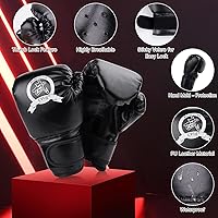 Vista 4 de SEISSO Kids Boxing Gloves Boxing Kick Pads Punching Mitts Set for Taekwondo Karate Training Target Focus Muay Thai Pads Punch Kicking Strike MMA
