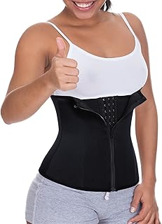 Women Waist Trainer Corset Cincher Zipper Body Shaper for Weight Loss Girdle Top Tummy Underwear Shapewear Workout Shirt