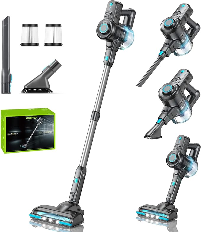 Oraimo Cordless Vacuum Cleaner, 6in1 Lightweight Stick Vacuum Cleaner