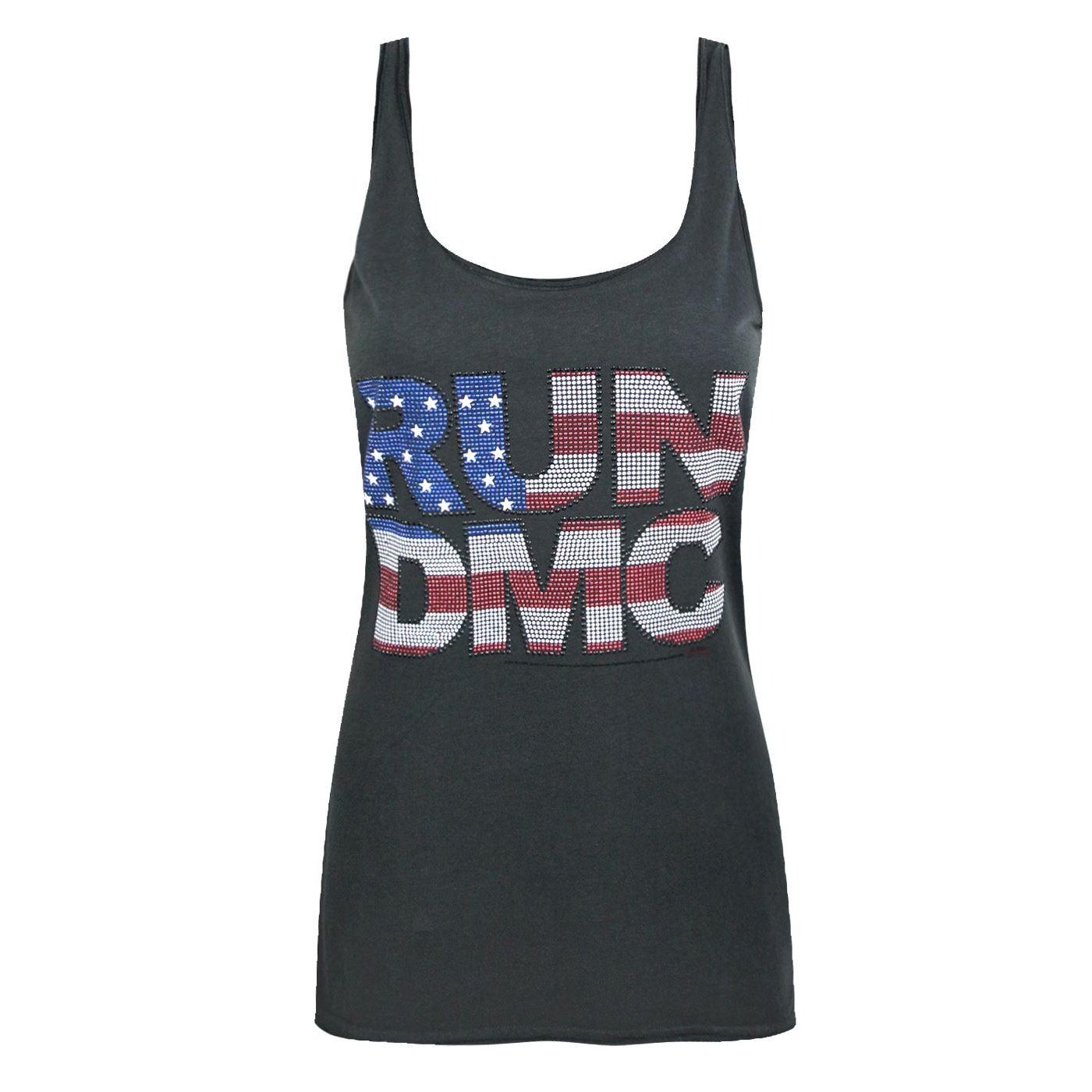 Amplified Run DMC USA Diamante Women's Vest Charcoal