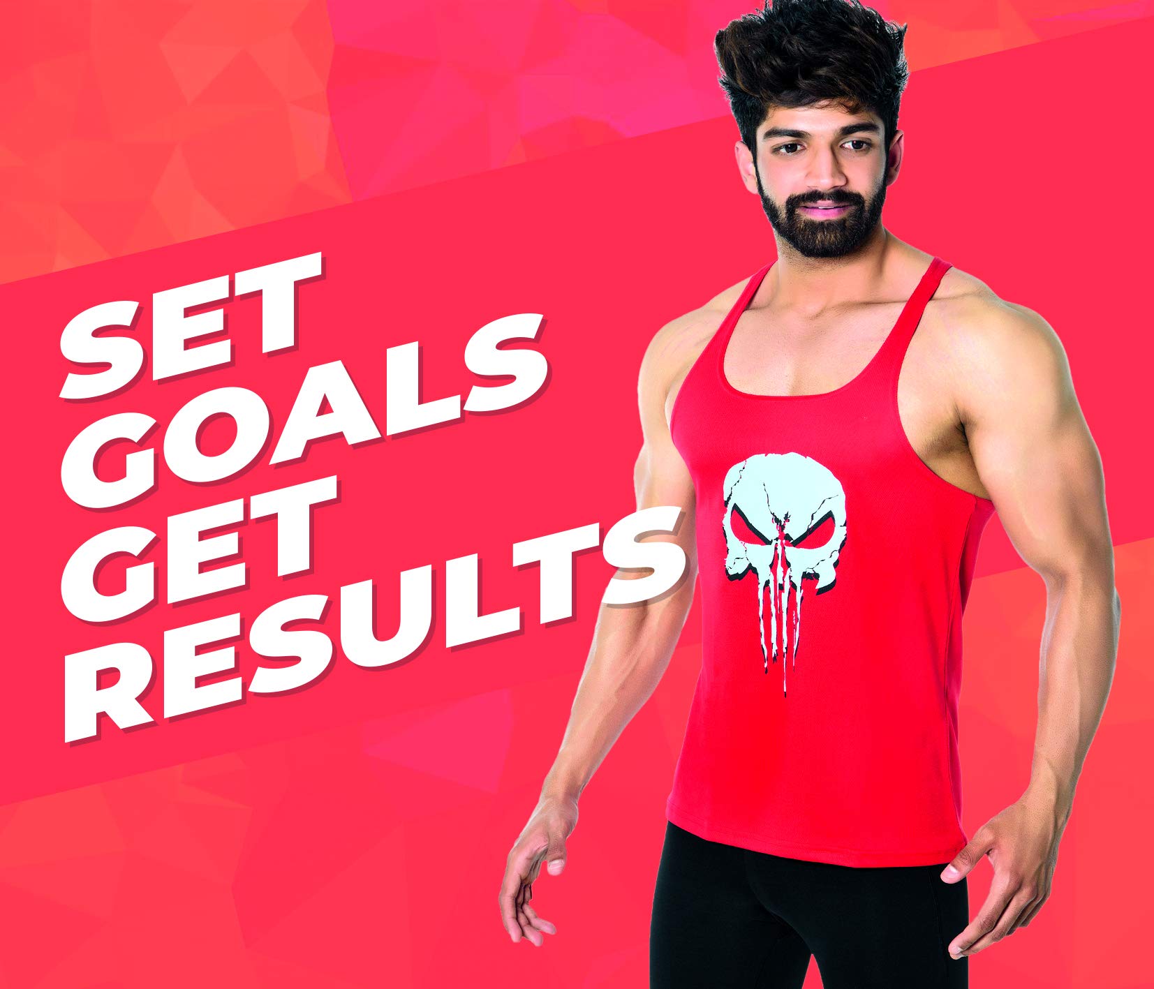 DK Active Wear Men's Solid Slim Fit Exercise & Fitness (VR-VTS-0016_Red 1