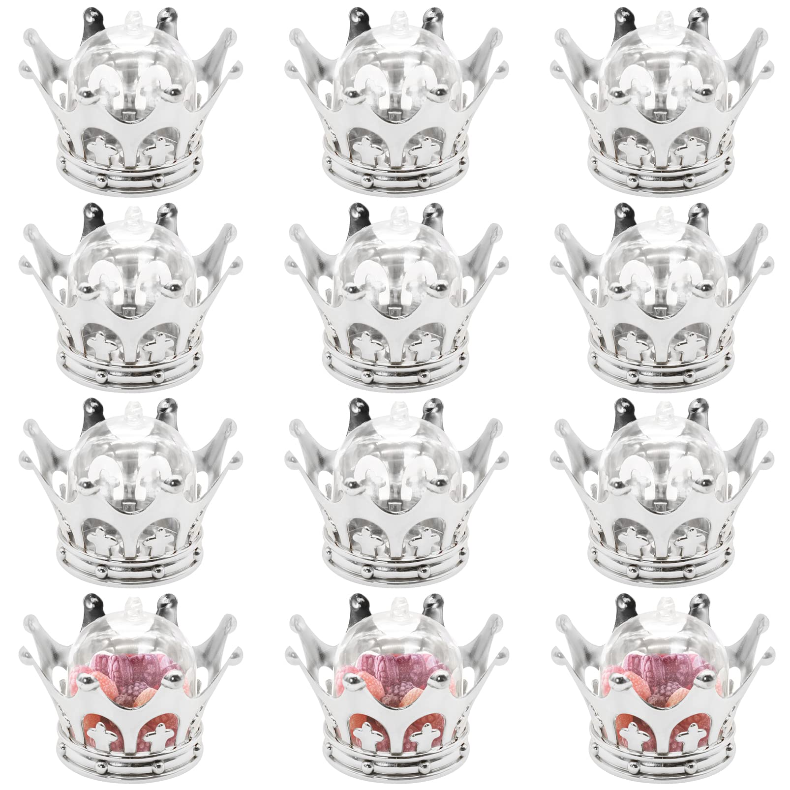 24-Pack Clear Umbrella Shaped Candy Boxes - Fillable Party Favor Containers