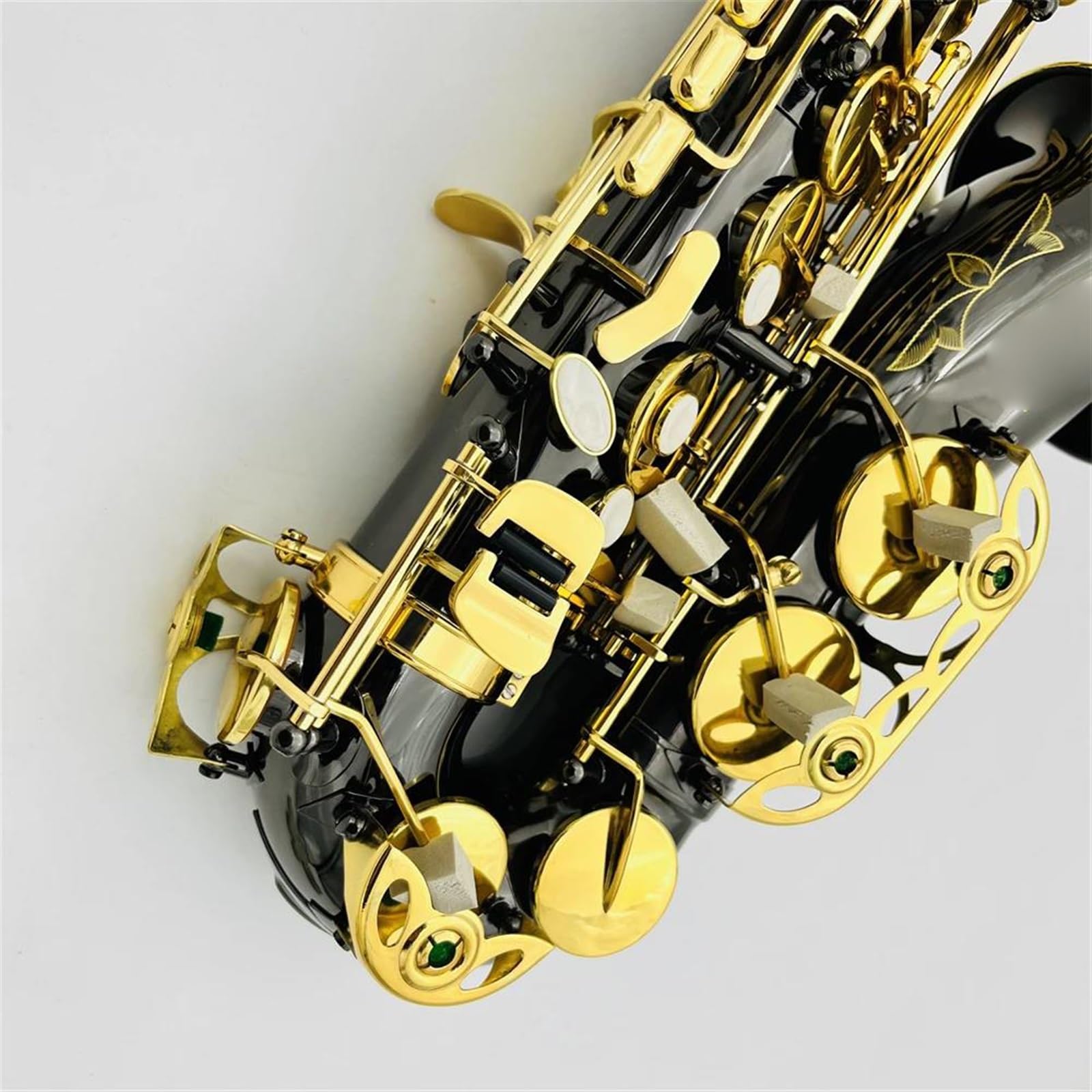 Saksofon Altowy Mosiądz Czarny Nikiel Złoto Eb Tune Sax Instrument Muzyczny Z Etui profesjonalny Saksofon (Color : Leather bag)