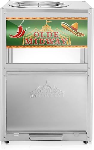 Miniatura 3 de Olde Midway Máquina del calentador de la viruta del Nacho con la cuchara, exhibición del soporte de la concesión del acero inoxidable de la calidad