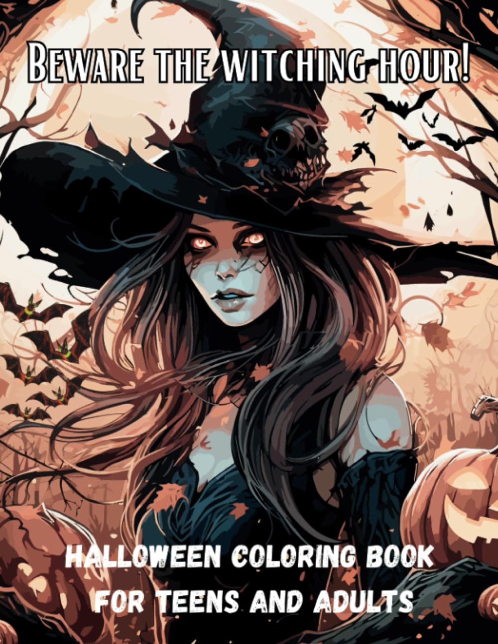 Livre Coloriage Halloween Art-Thérapie Anti-Stress Grand Format pour Adulte et Ado