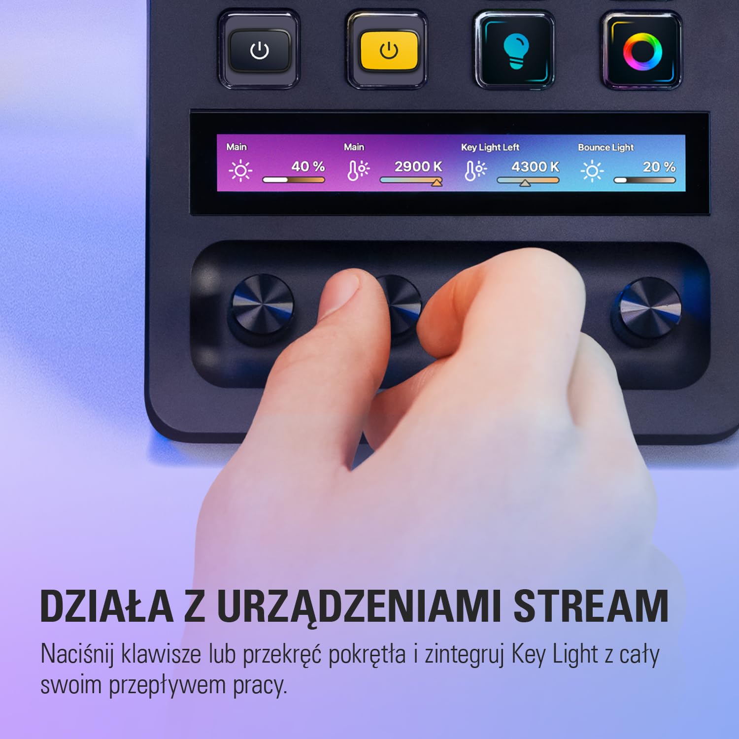 Elgato Key Light, oświetlenie studyjne 2800 lumenów | Zacisk na biurko, transmisje, nagrywanie, wideokonferencje, regulacja w aplikacji, Mac, PC, iOS, Android