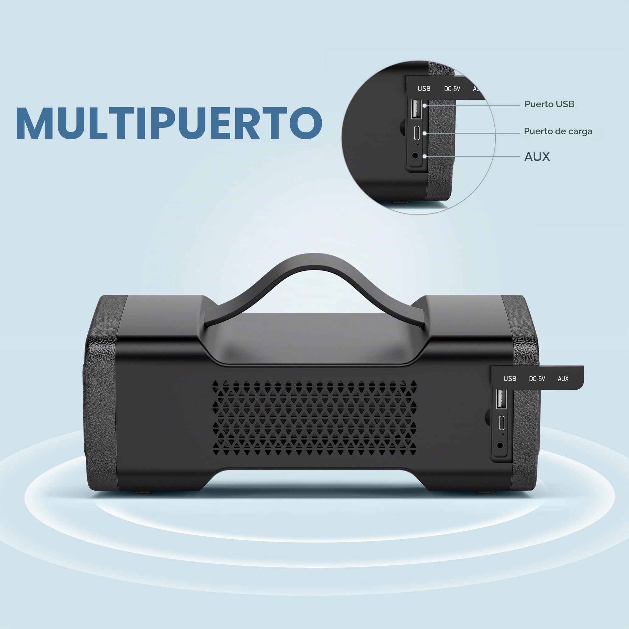 oraolo Altavoz Bluetooth Grande 5.3, Altavoz Bluetooth Potente 40W