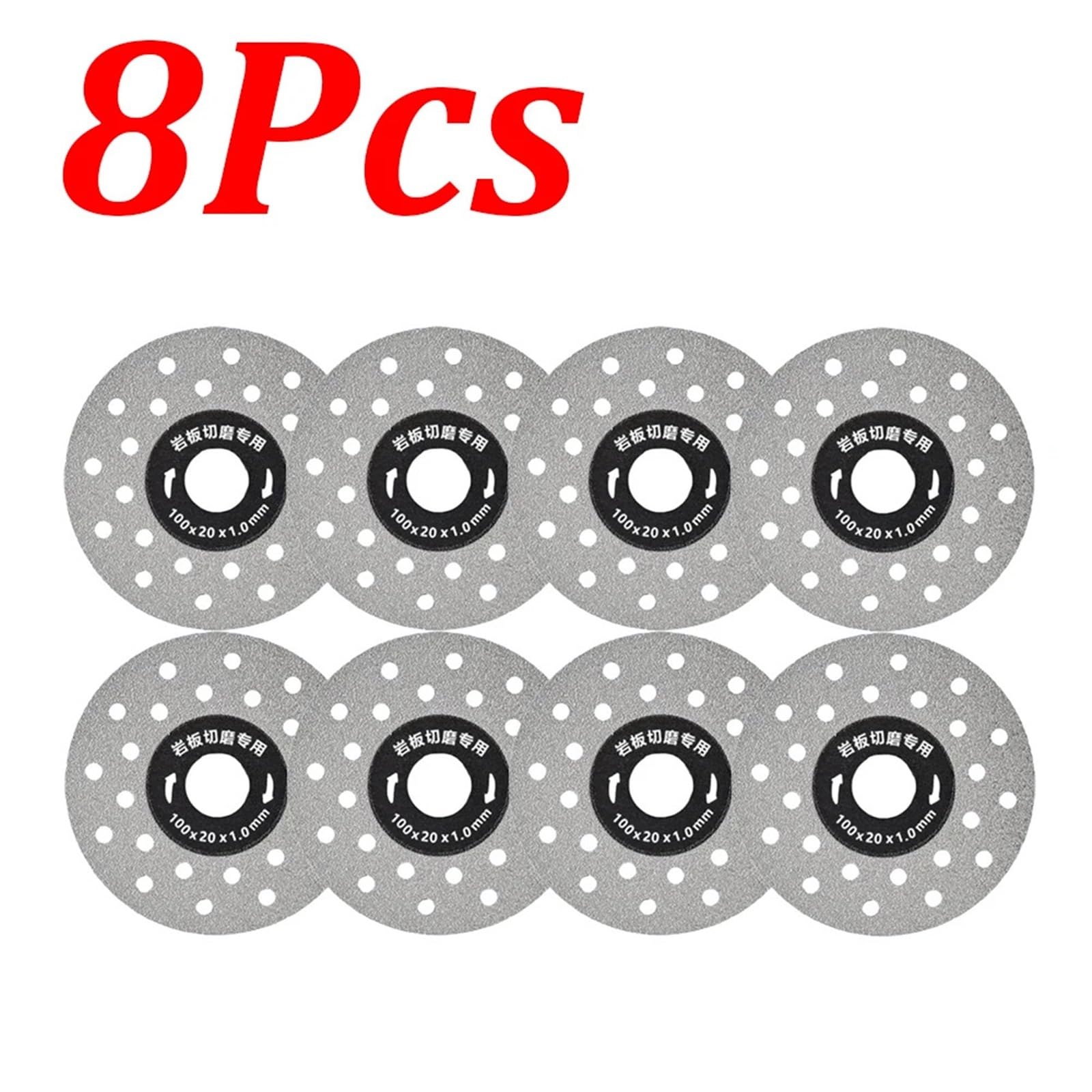 Losa de roca diamante 8/15 piezas Disco corte en seco súper fino 100 mm Discos cuchilla finos mármol for azulejos cerámica vidrio porcelana for amoladora angular(8Pcs)