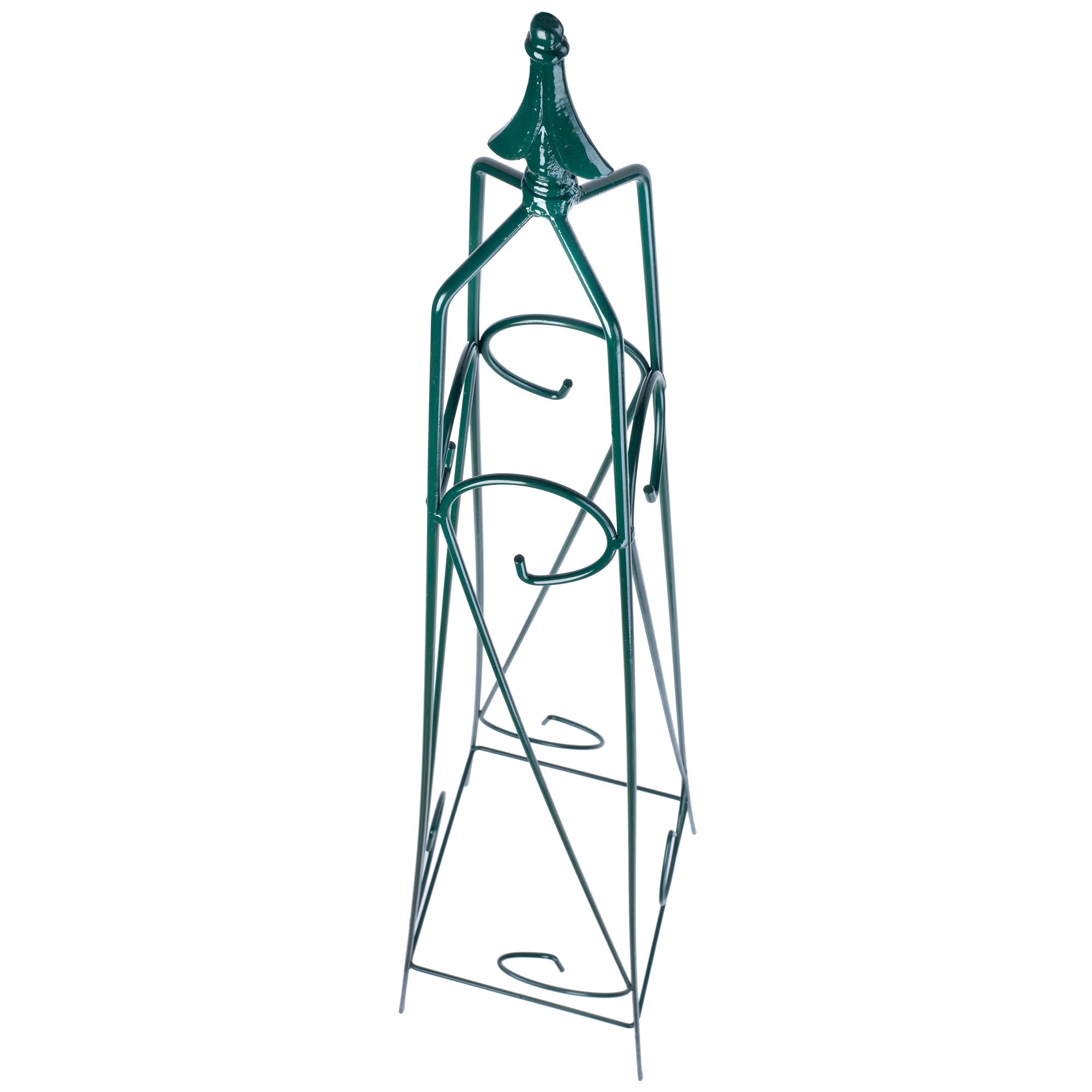 KADAX Tuteur en acier pour plantes grimpantes en pyramide résistant aux intempéries Vert 30 x 150 cm vert