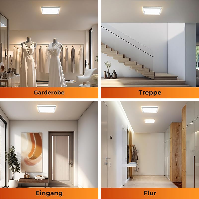 BLNAN LED mennyezeti lámpa mozgásérzékelővel, 18W távirányítóval, meleg/hideg fehér
