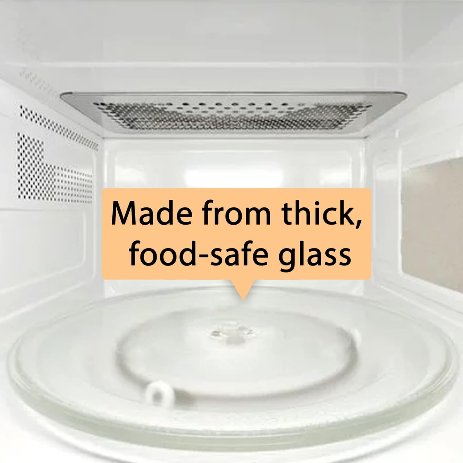 CalPalmy 12.75" Microwave Turntables Compatible with Whirlpool, Kenmore, LG, GE, Sears 12-3/4" Microwave Glass Plate, Replaces Microwave Glass Turntable of 1B71961F/507049/WB49X10074/1B71961H