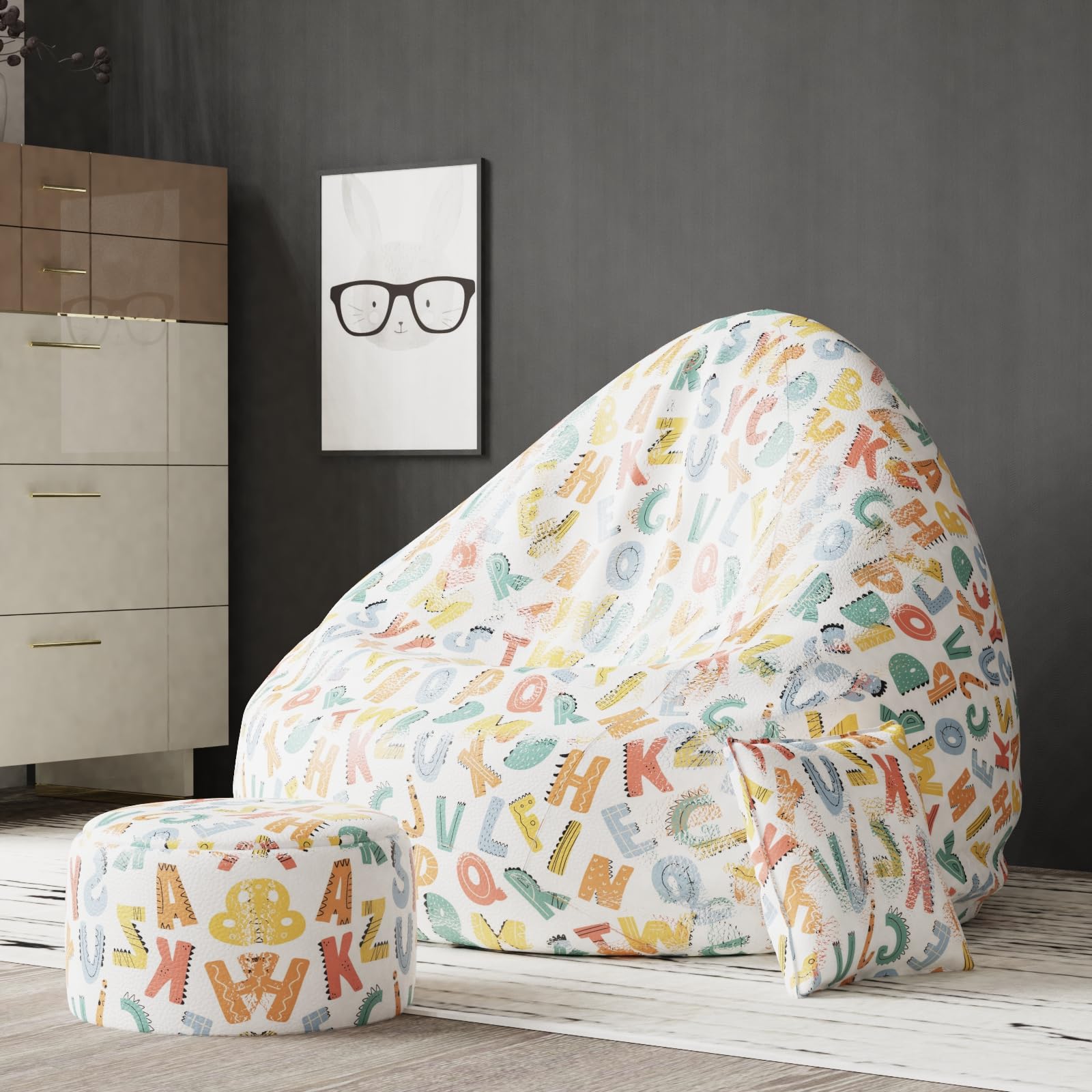 Biggie Bean Bag with Beans Filled XXXL Bean Bag- Full Printed Bean Bag Sofa with Cushion and Footrest - Official : Oreka Home Bean Bag - Comfort Level : Standard - (Theme : Nomadic Nuances) (B0CR44J17K) Amazon Price History, Amazon Price Tracker