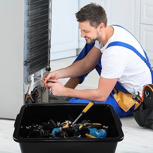 Miniatura 7 de Taysisiter - Tina de autobús de 35 L, color negro, caja de autobús grande de plástico, 4 paquetes