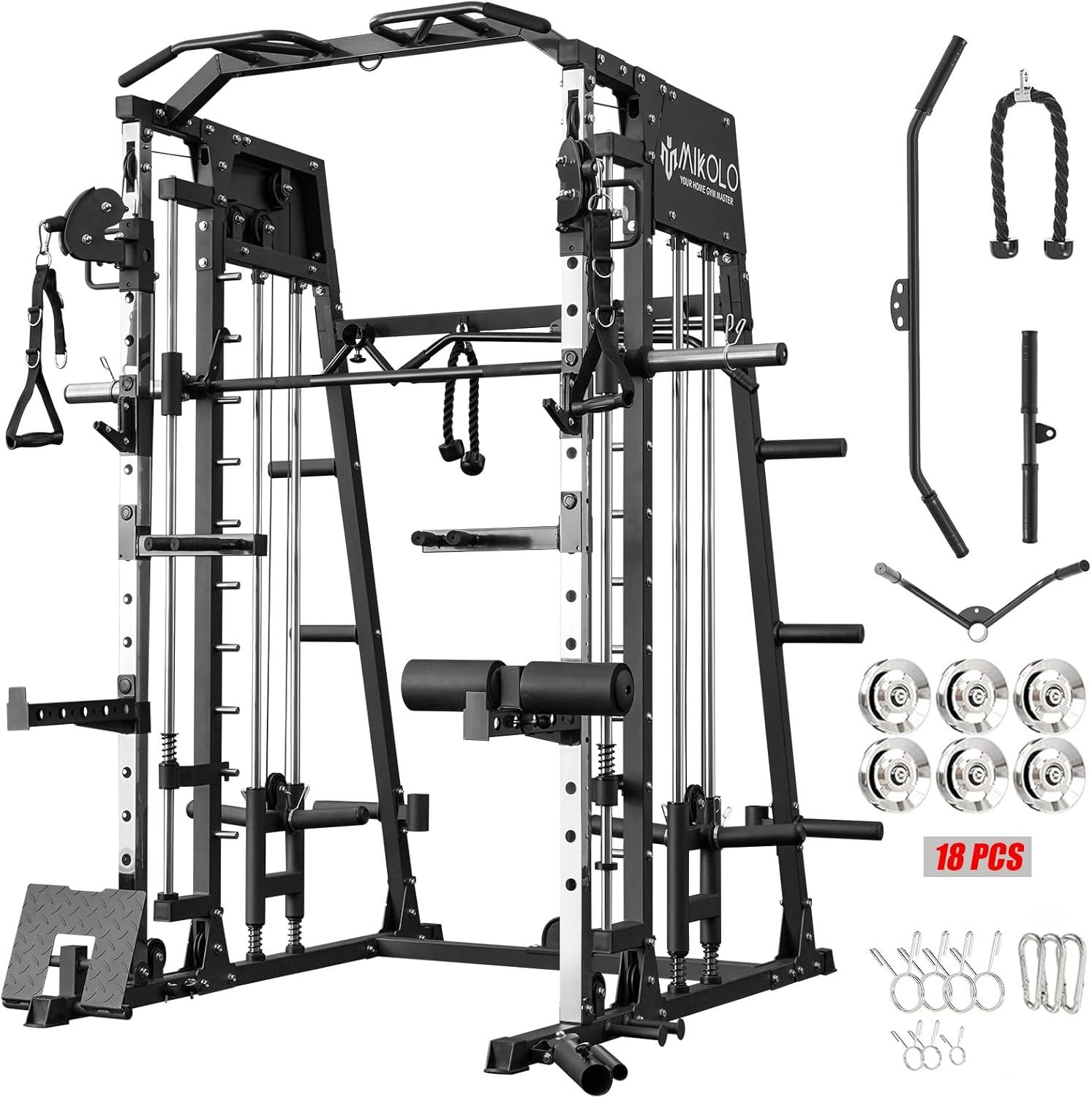 Mikolo Smith Machine with Lat Pulldown & Cable Crossover