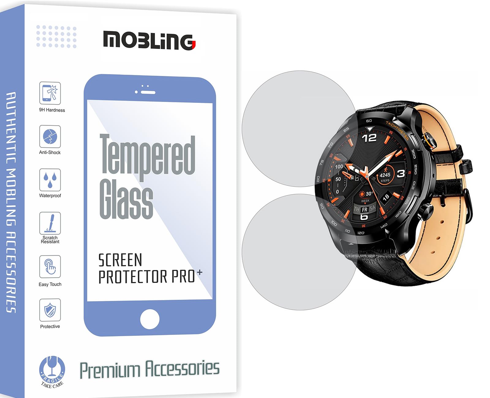 Screen Protector Compatible With Boat Lunar Pro Lte Smartwatch, Full Coverage TPU Fiber Screen Guard not a Tempered Glass (Pack of 2)