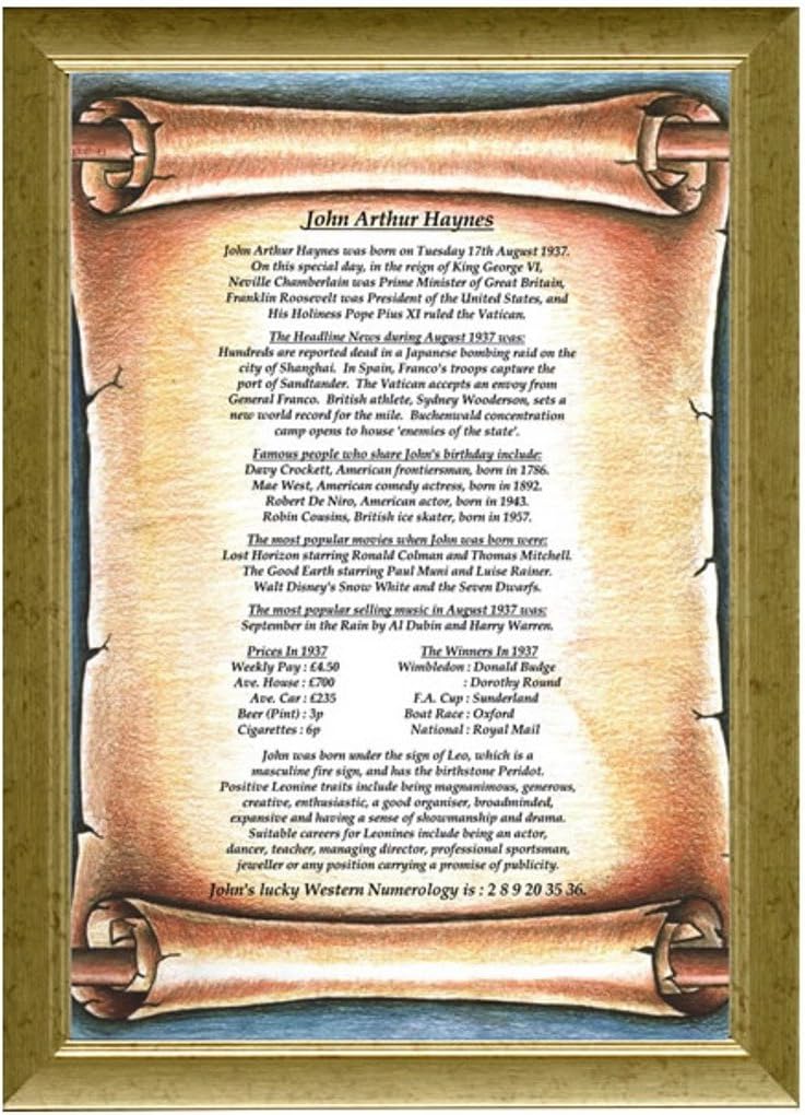 PERSONALISED 65th BIRTHDAY Gift: Ideal for Dad, Grandad, Brother, Friend, Uncle, Boyfriend, Husband - Only £9.99