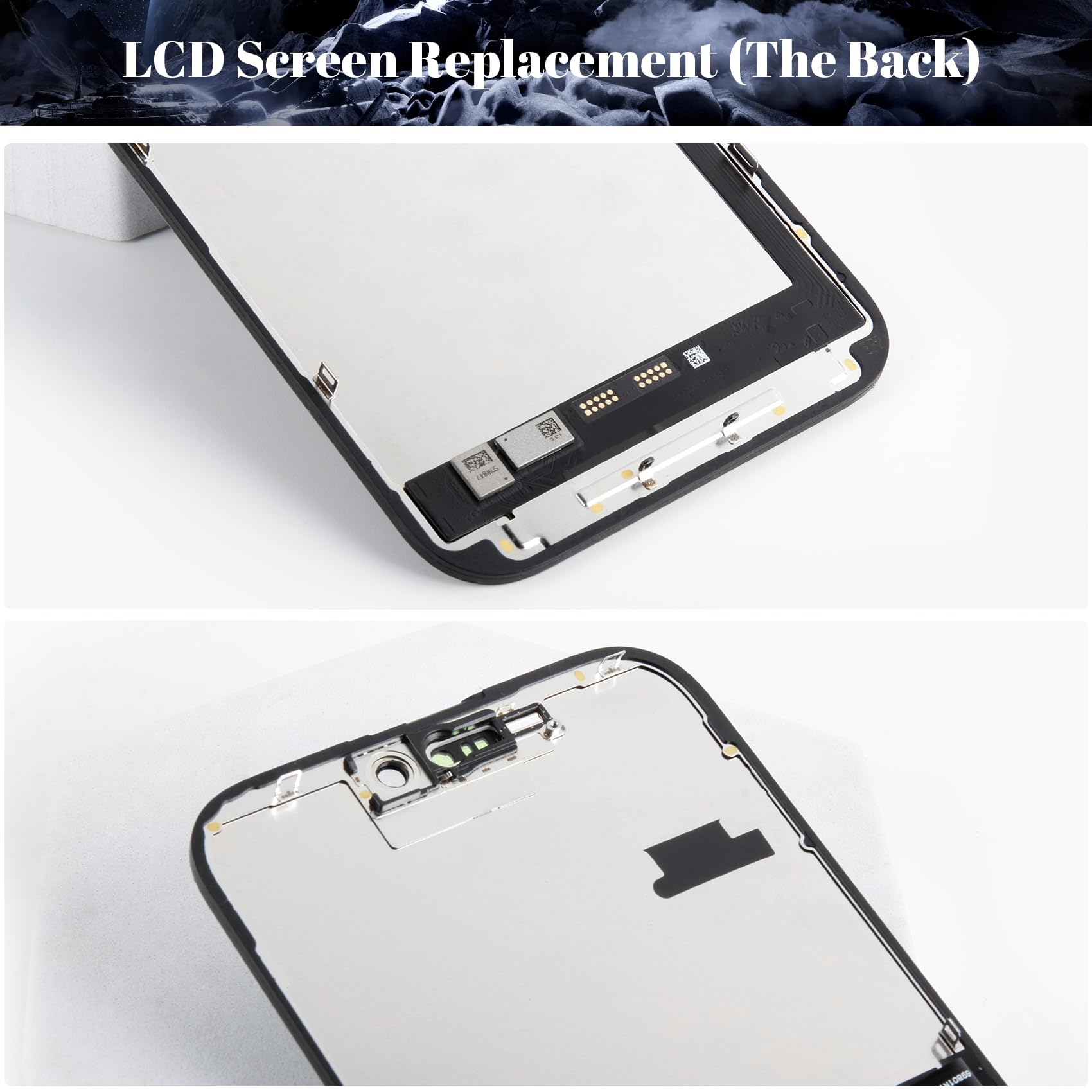 AGCUT LCD Display für iPhone 16 Pro A3293 A3083 A3292 A3294 6,3 Zoll LCD 3D Touchscreen Digitalizer Touchscreen Set mit Reparatur, Schwarz