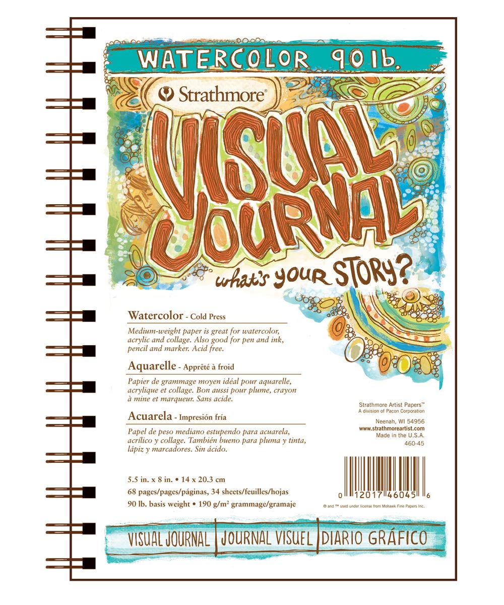 Pro-Art Paper Strathmore Visual Journal Watercolor 5.5-inch x 8-inch, 34 Sheets