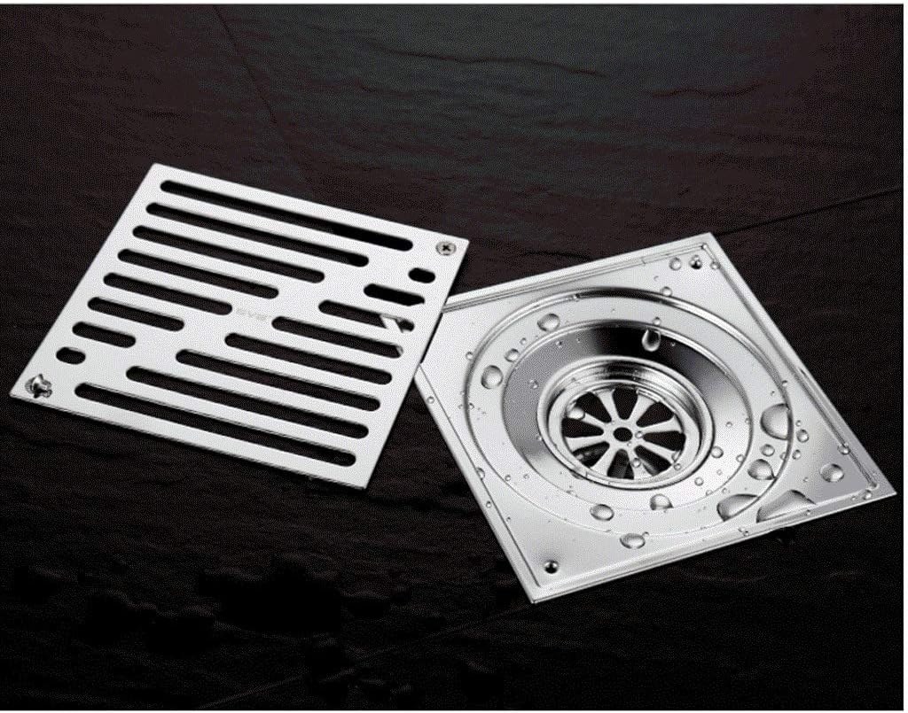 Floor Drain-Bathroom Tile Insert Floor Drainer with Removable Strainer Cover Chrome Finish Anti Clogging for Kitchen, Washroom, Garage and Basement