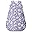 Unnivoll Baby Sleep Sack 0-6 Months 1.5 Tog Baby Wearable Blanket 100% Cotton Fabric Warm Sleeping sack with 2-Way Zipper Quilted for Infant Newborn Tog Purple Leaves