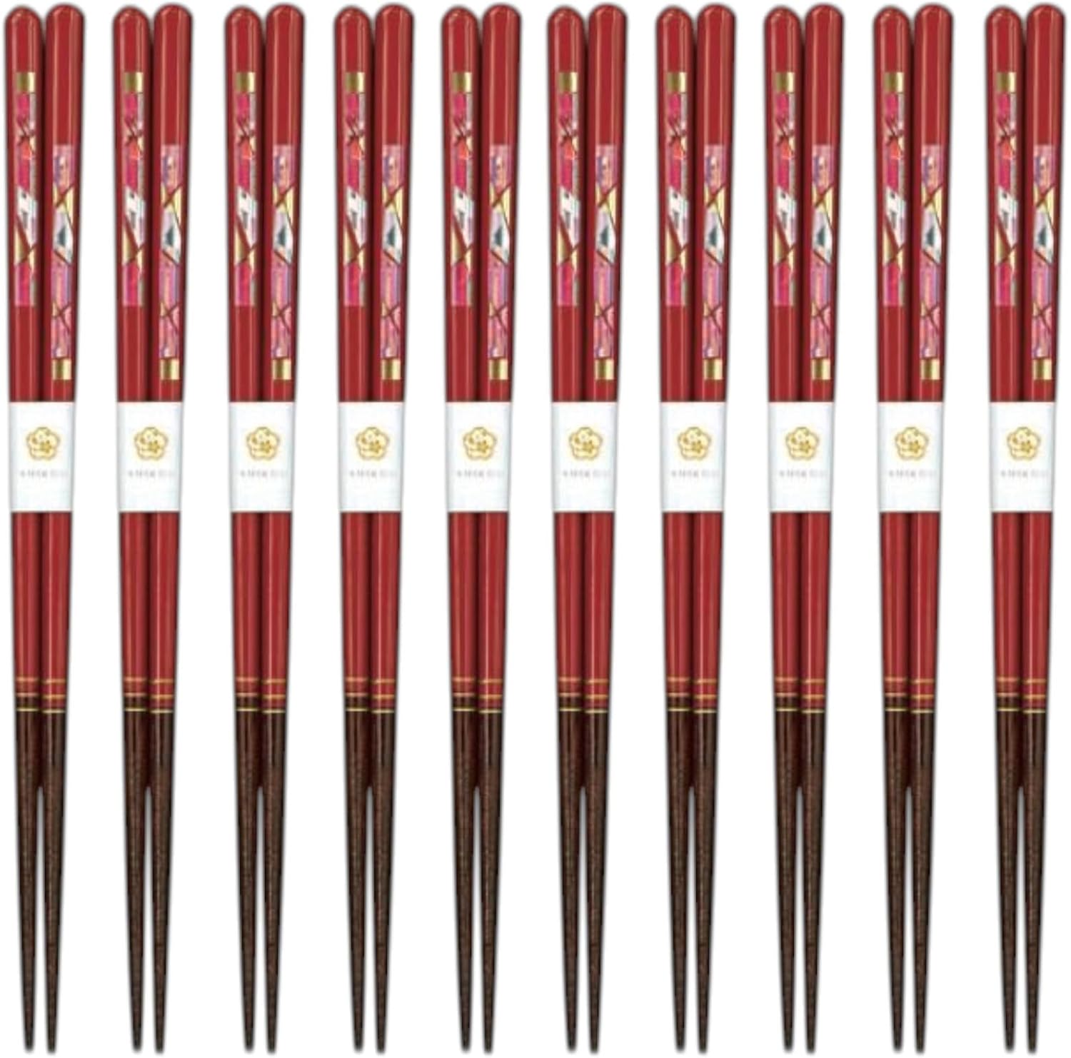 J-kitchens 10 Pair Set of Chopsticks, Lunch, Picnic, Excursions, Sports Events, Guests, Wooden, 8.3 inches (21.0 cm), Dishwasher Safe, Made in Japan