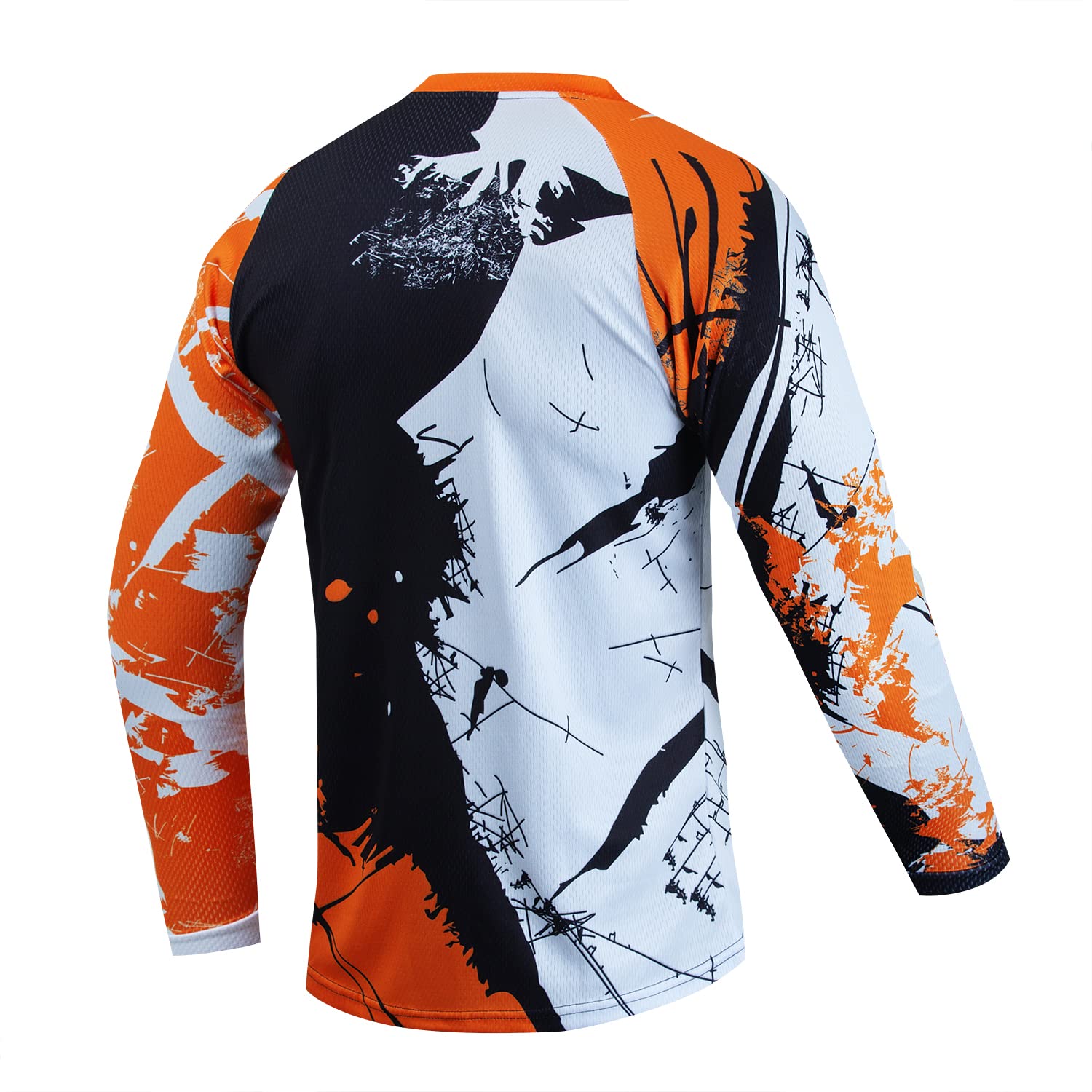 Child Cycling Jersey Kid Bicycle Mountain Bike Jersey Shirt for Boys Girls Children Element Racewear powersports Jerseys Orange S