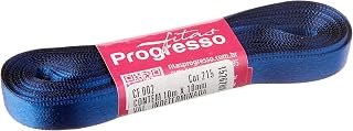 Fita De Cetim 10mm 10mts. Azul Marinho 215 - Unidade Fitas Progresso Azul