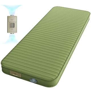 Camping Sleeping Pad, 4" Ultra-Thick Memory Foam Camping Mat with Built-in Electric Pump, 9.5 R-Value Insulated Self Inflating Air Mattress Sleeping Pads for Car Travel Tent Essentials - Amazon product rated Grade A