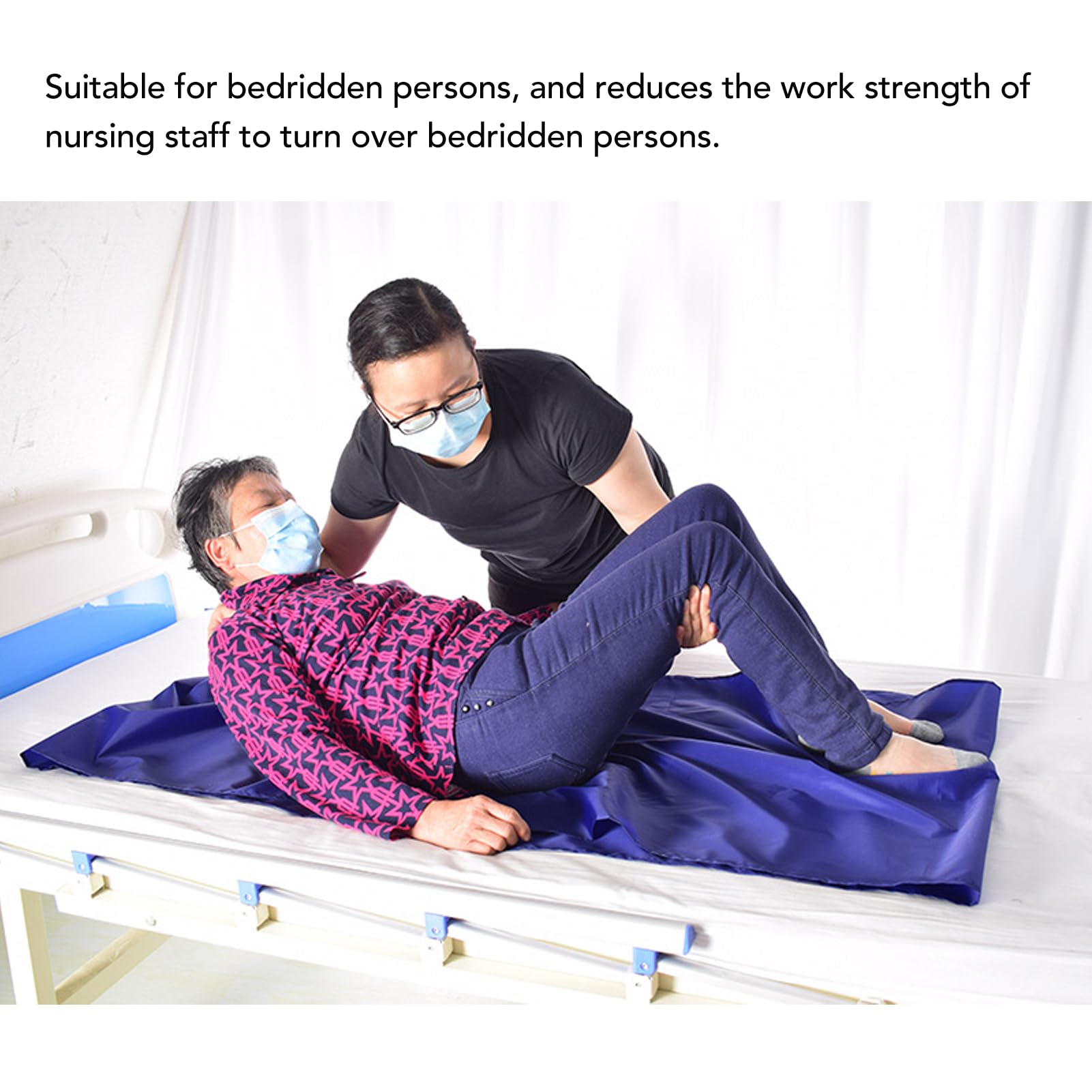 Sábana Deslizante Sábana Deslizante para Transferencia de Cama Uso en Asistencia de Transferencia Transferencia Bariátrica Transferencia de Ancianos Transferencia de Cama de(140x68cm / 55.1x26.8in)