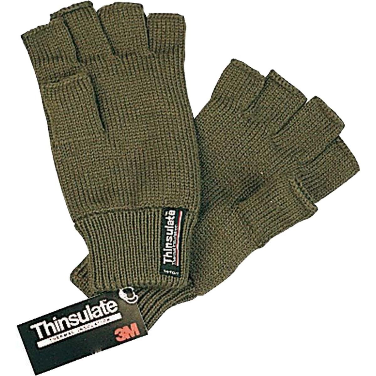 Bisley Green Thinsulate Fingerless Gloves