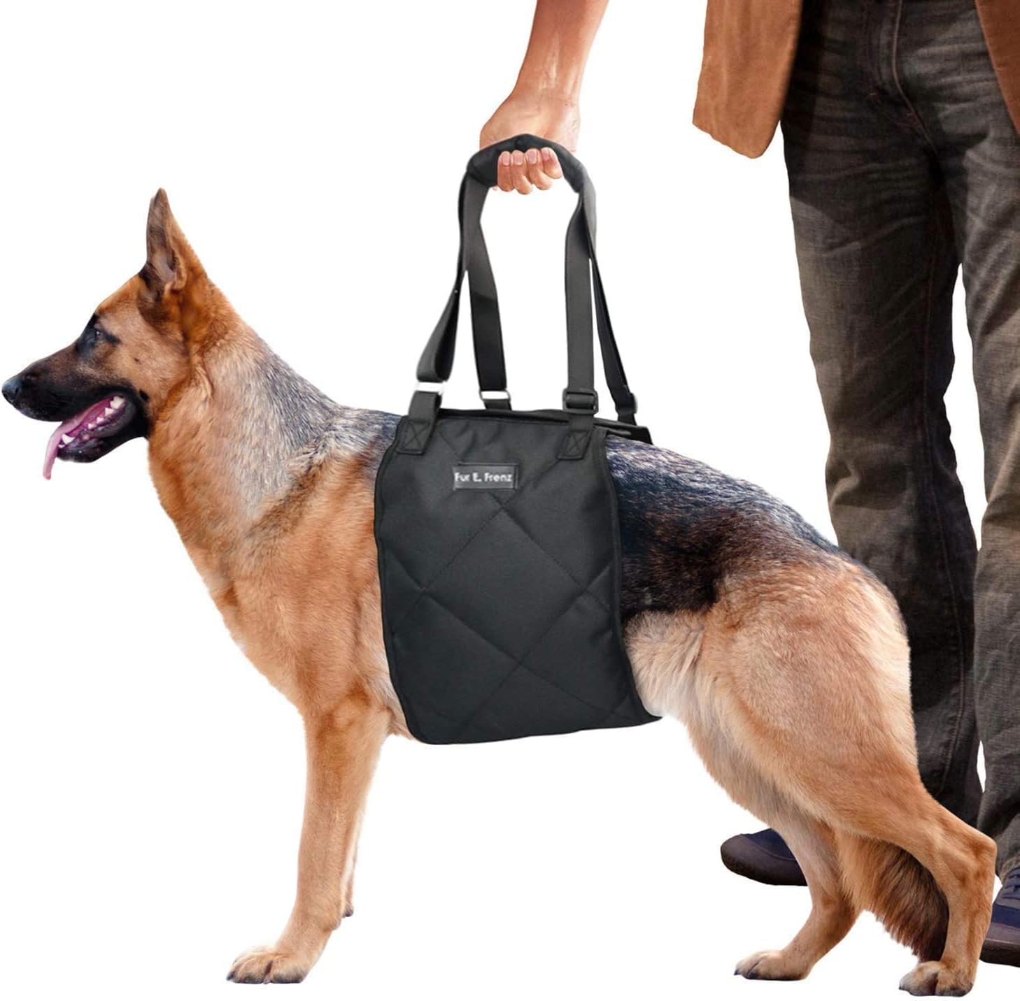 Dog Lift Harness Sling | Acl Brace For Rear Leg Support Of Xl Old Dogs | Help Em Up Carrier Knee Limping Joint Hock Hip Injuries Arthritis Poor Mobility Veterinarian Approved Rehabilitation Recovery