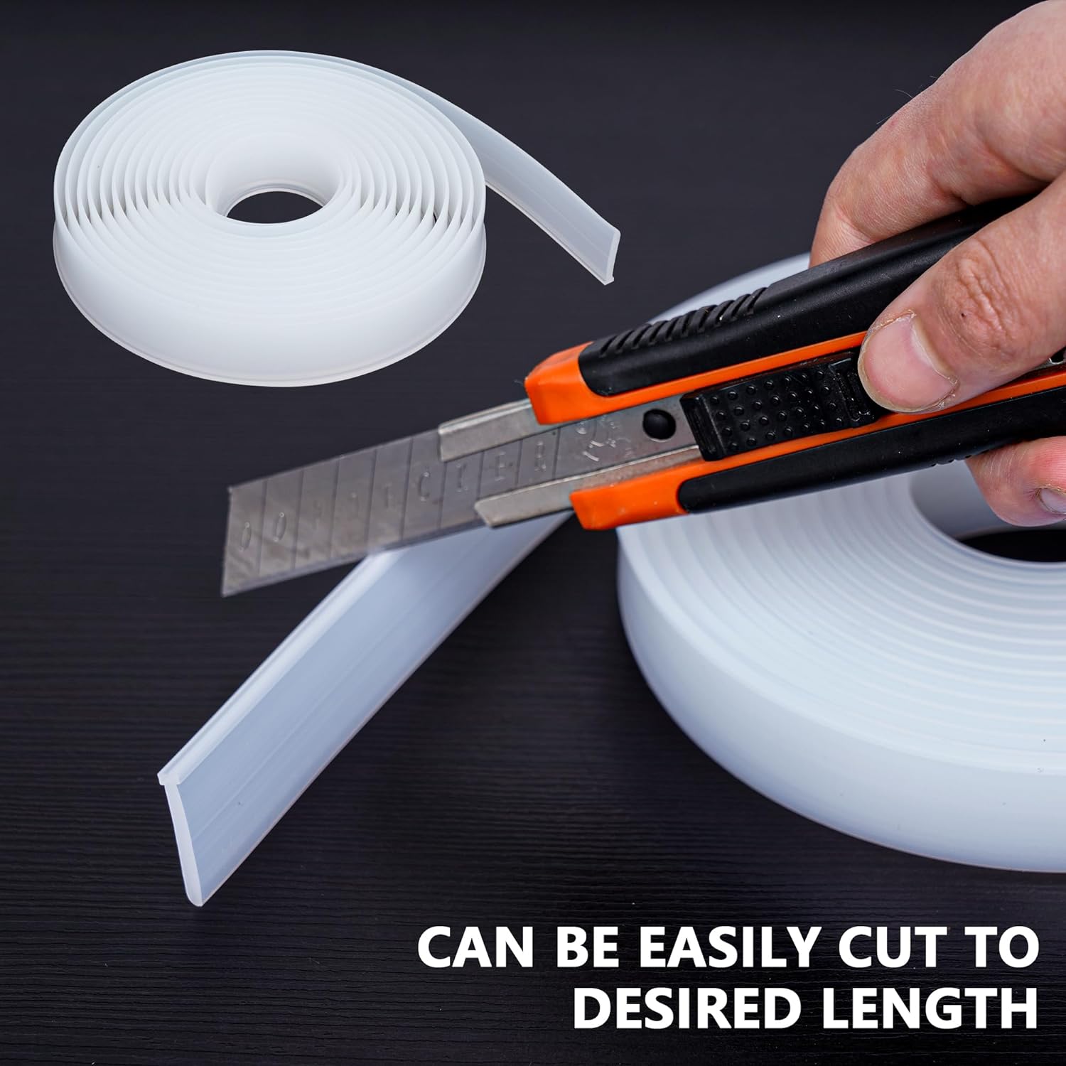 Shower Door Bottom Sweep 157 Inch Shower Door Seal Strip Silicone 5/32 Inch Tee Insert Shape T-Type for Shower Door Replacement Parts,Clear