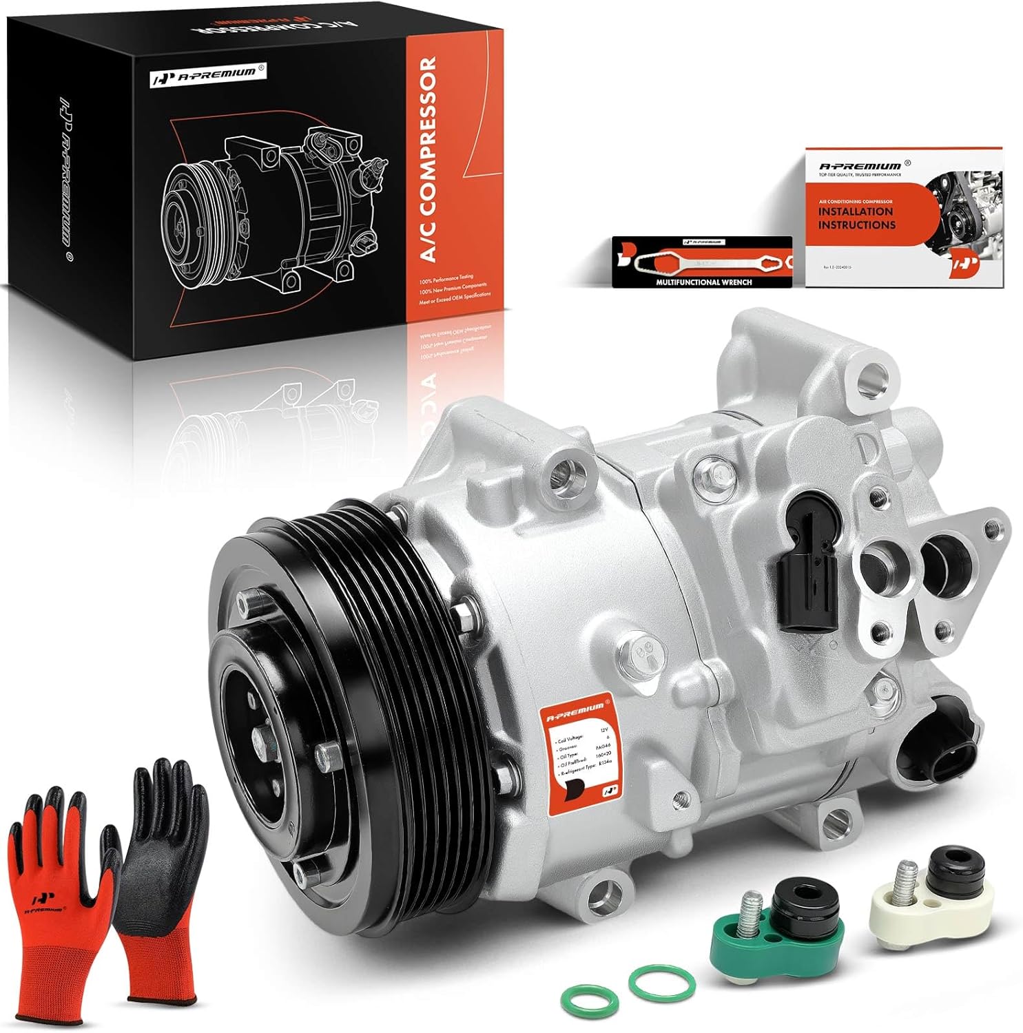 A-Premium A/C Compressor with Clutch Compatible with Scion tC 2.5L 2011-2016 Coupe