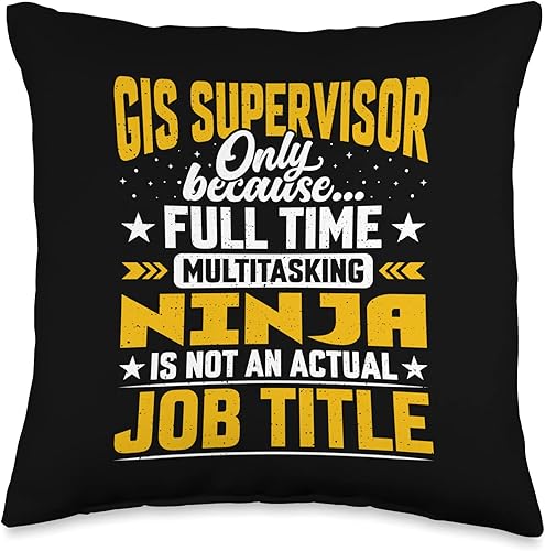 Miniatura 5 de Título del puesto de supervisor de SIG - Almohada divertida para director de GIS