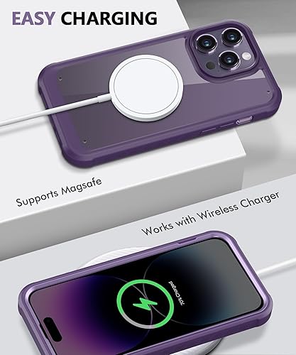 Miniatura 5 de Funda para iPhone 15 de cuerpo completo, protector de pantalla integrado, con protector de lente de cámara, [antiamarilleamiento], funda protectora