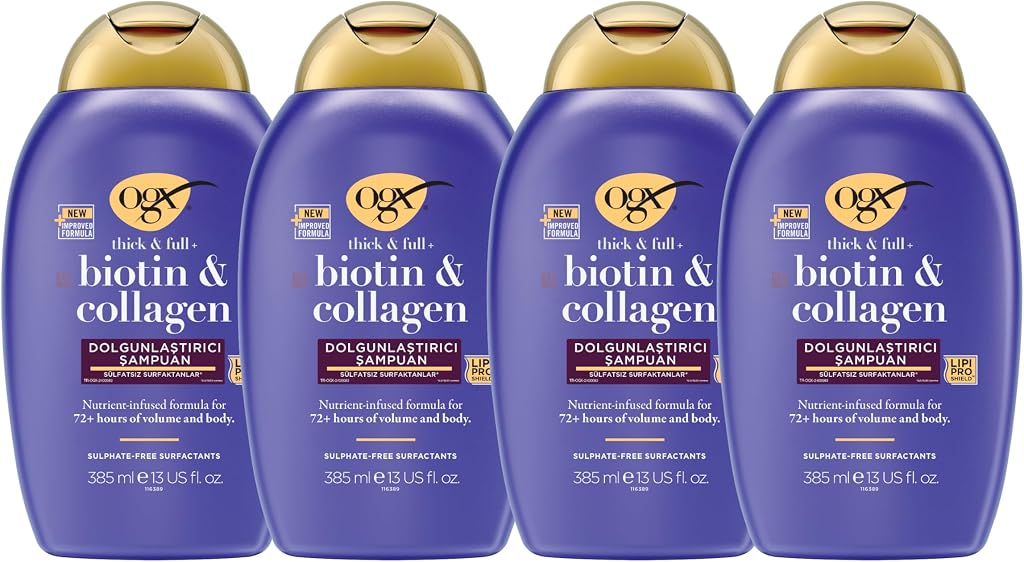 OGX Dolgunlaştırıcı Biotin & Kolajen Şampuan (4 x 385 ml)