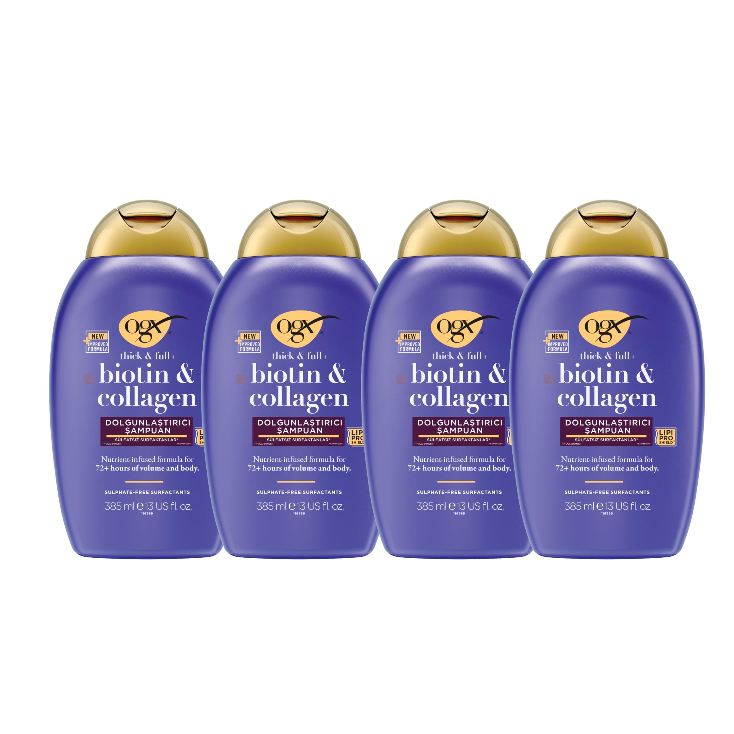 OGX Dolgunlaştırıcı Biotin & Kolajen Şampuan (4 x 385 ml)