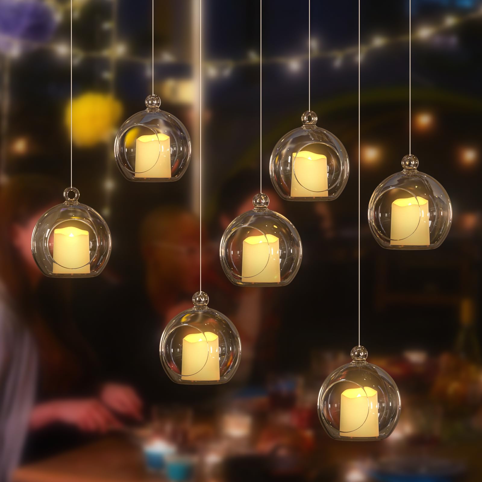 PChero Paquete de 2 velas LED recargables sin llama con temporizador remoto, luces de vela parpadeantes a pilas con cable de carga USB para decoración del hogar, festival