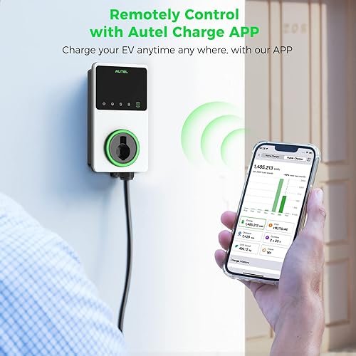 Miniatura 5 de Autel Home Cargador inteligente para vehículos eléctricos (EV) de hasta 50 amperios, 240 V, estación de carga de automóvil para interiores y