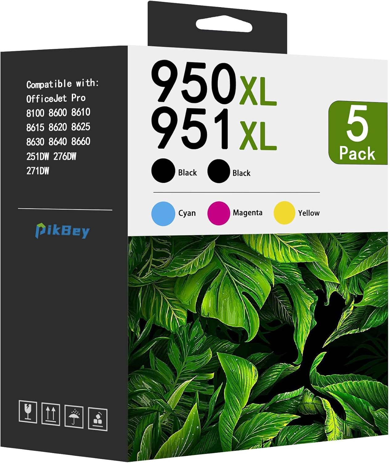 950XL 951XL Ink Cartridge Combo Pack-Replacement for HP 950XL and 951XL Ink Cartridges Combo Pack Compatible for OfficeJet Pro 8100 8600 8610 8615 8620 8630 8640 Printer (5 Pack 2BK/1C/1M/1Y)