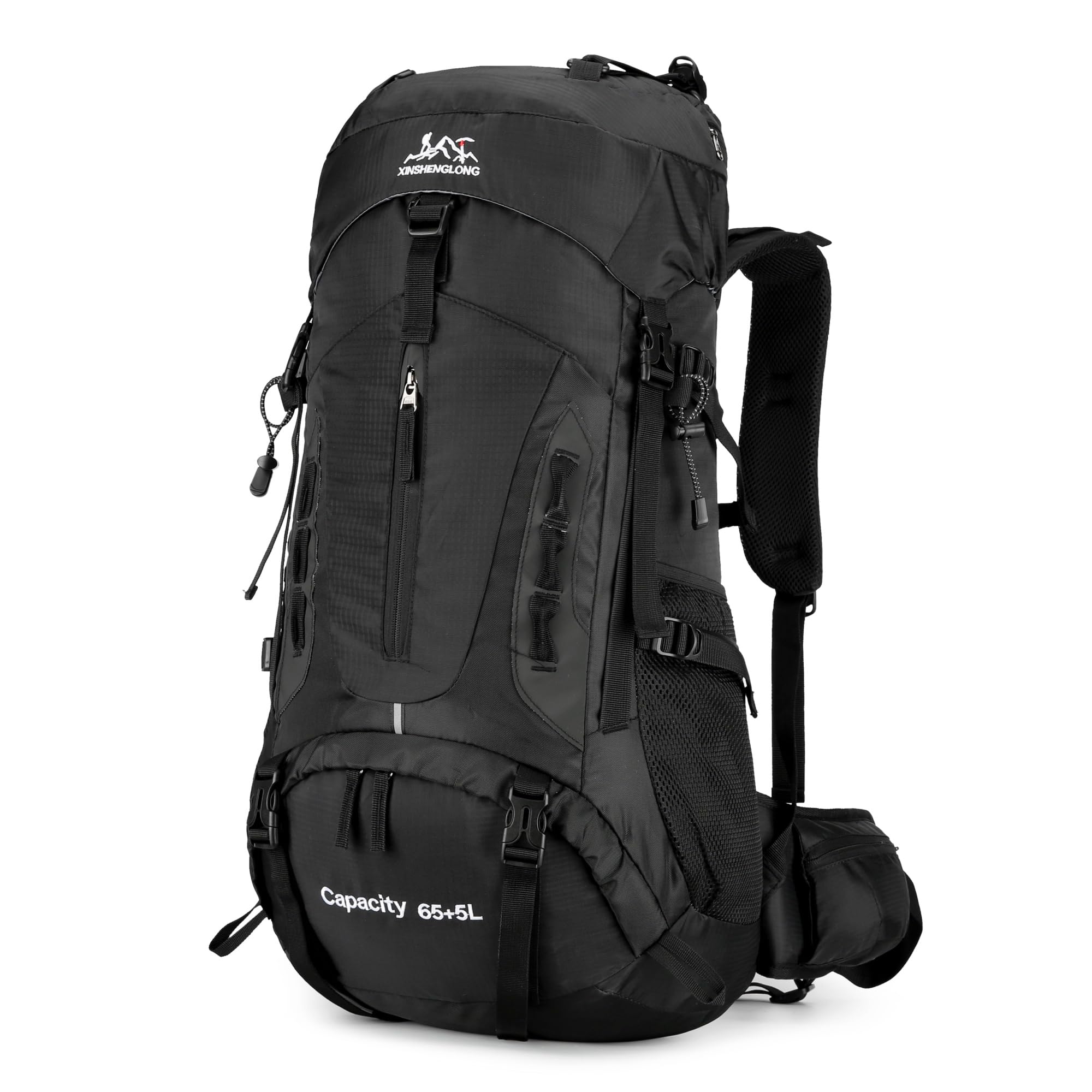 Wasserdichter Reiserucksack, 70 l, groß, leicht, für Outdoor, Camping, Trekking, Wandern, Klettern, 33 x 25 x 68 cm, Unisex, Tagesrucksack mit Regenschutz