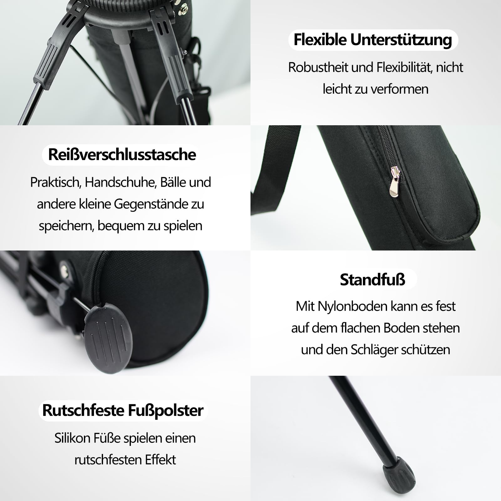 OUUTMEE Kleine Golftasche, Schlägerkoffer, Golf-Selbstständer, Schlägerkoffer und große Tasche, Ultraleicht
