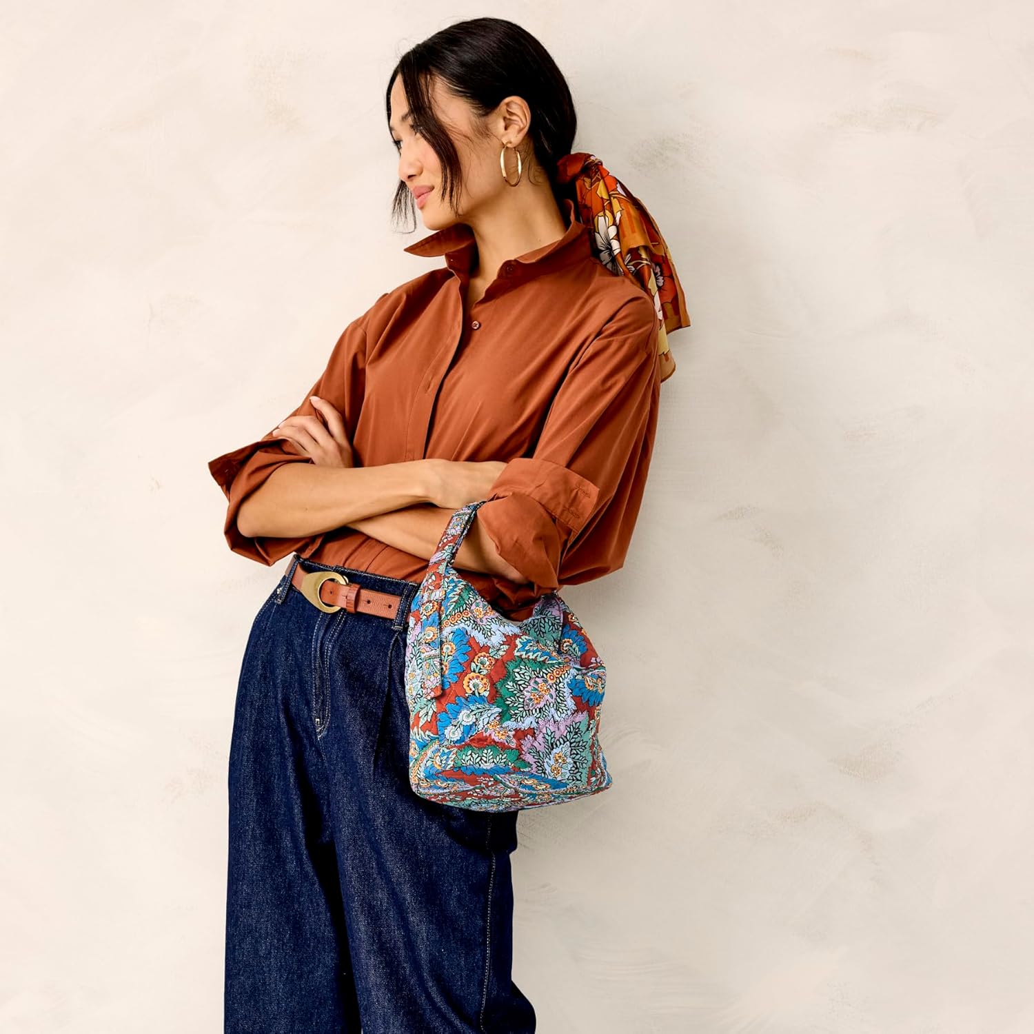 womens Premium Cotton Astoria Shoulder Bag - Image 3