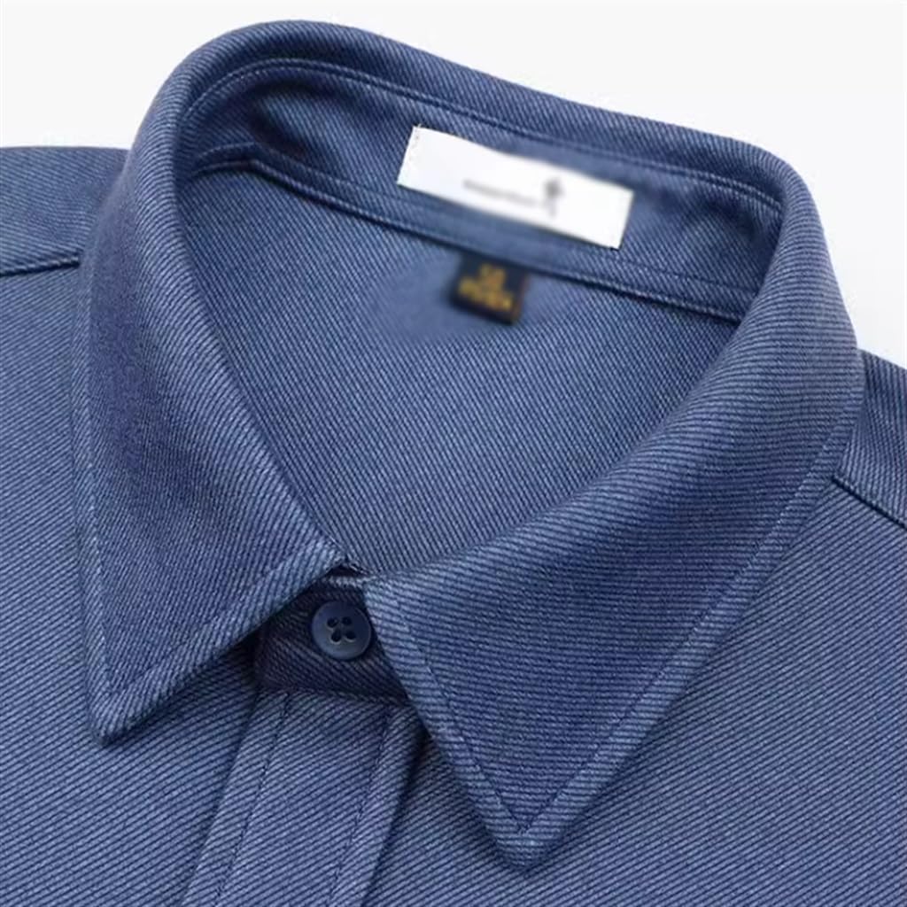 Lapel Shirt Men's Fall and Winter Models Warm Fever Silk Thick Bottoming Shirt